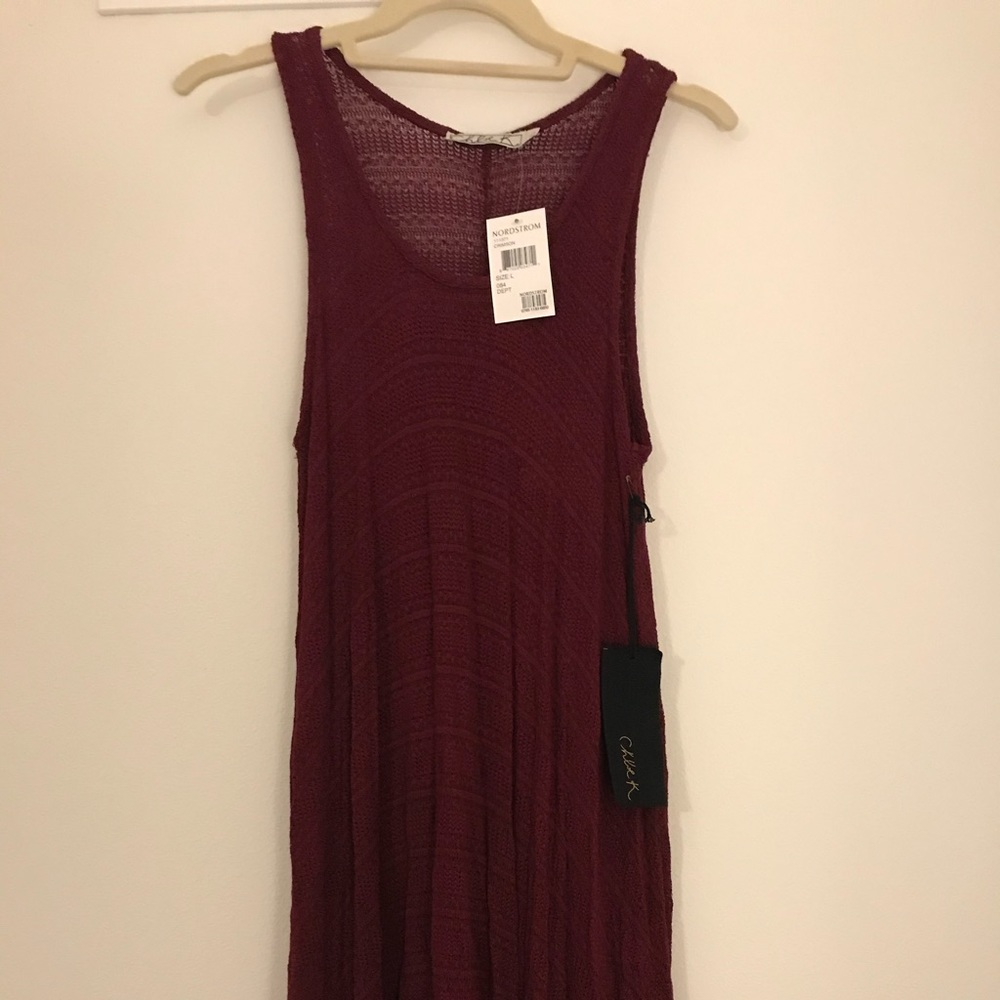 Crimson Knit Dress